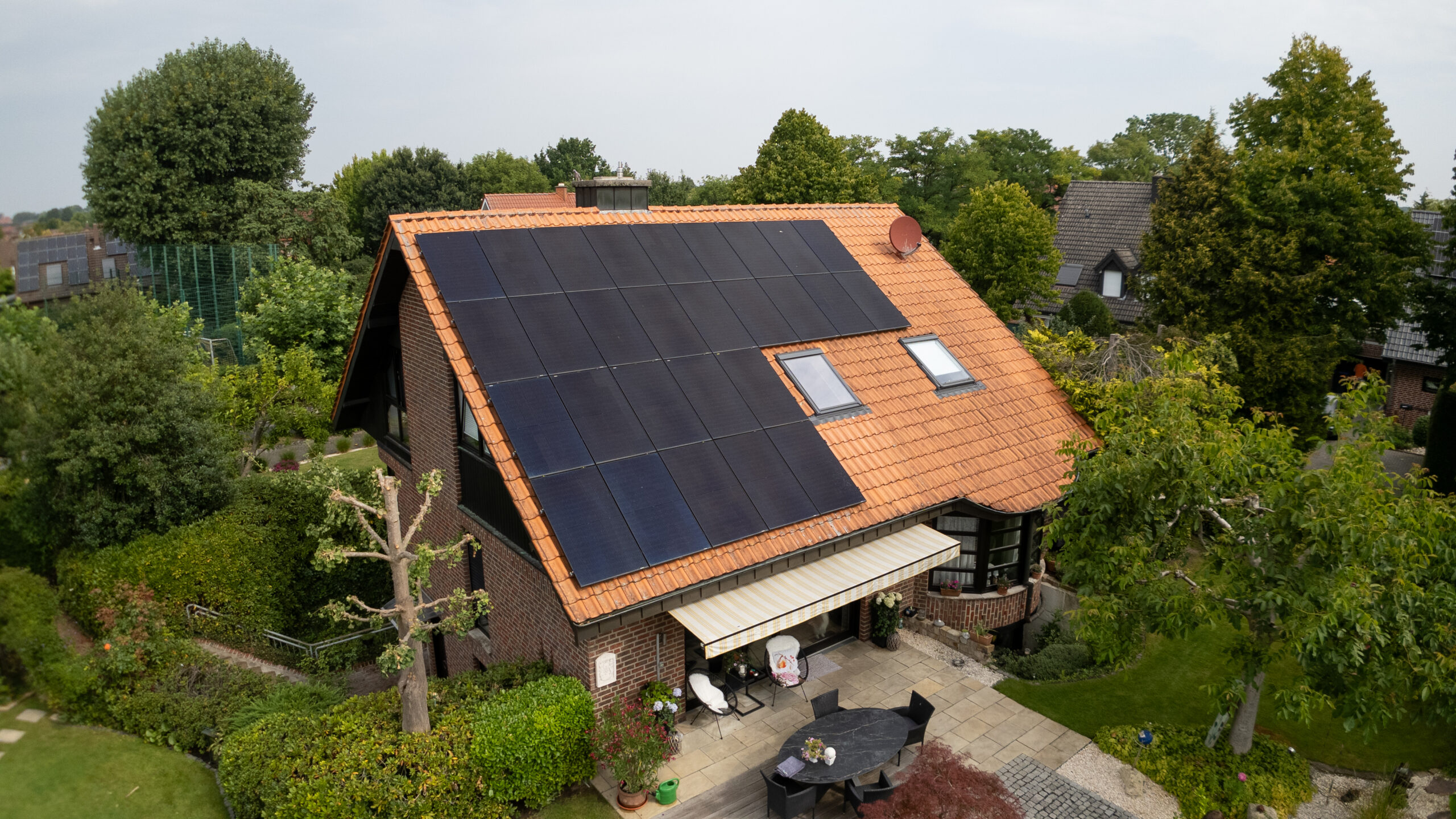 Photovoltaik auf einem Einfamilienhaus